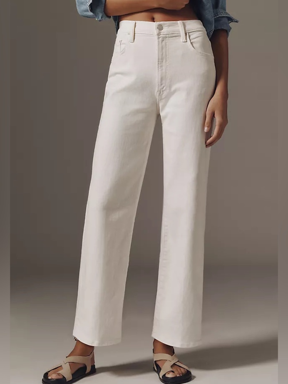 MOTHER The Rambler High-Rise Zip Ankle Jeans